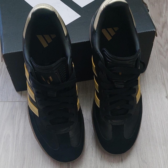 Adidas Samba Black and Gold Sneakers - Picture 7 of 8